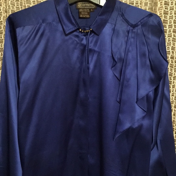 Vintage 100% Silk Blouse looks like Lanvin design - Picture 3 of 8